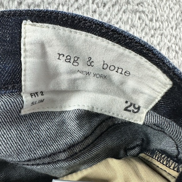 Rag & Bone Fit to Slim Jeans Mens 29x31 Dark Wash Tonal Rinse Straight - Picture 8 of 10